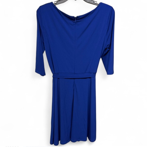 Tahari Royal Blue 3/4 Sleeve Dress - Picture 6 of 7